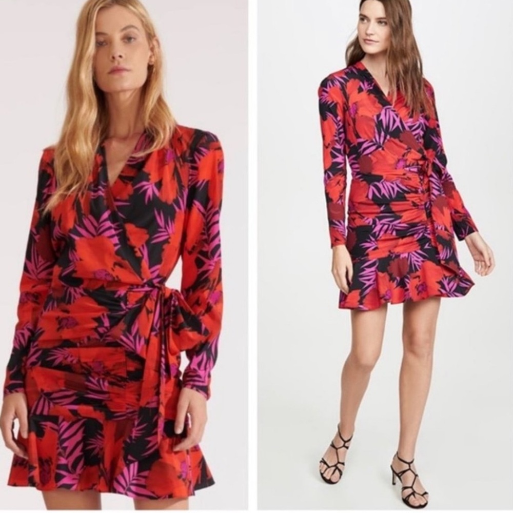 VERONICA BEARD Lorina wrap silk dress Sz 12